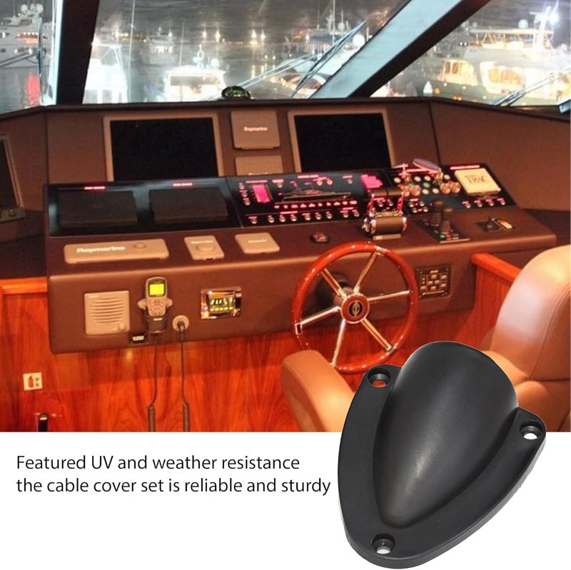 PLOOTA Marine Wire Cable Vent Cover，Durable Clamshell Design for Boats, Wire Vent Cover, Clamshell Ven (Height-1) - Image 4